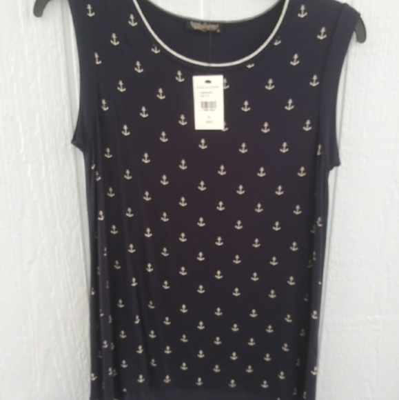 Vanilla Sugar Tops - Sleeveless Blue Top